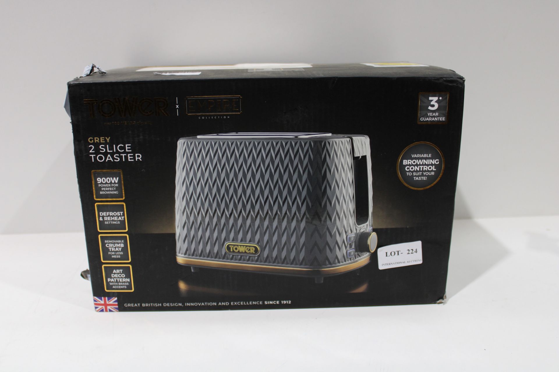 TOWER GREY 2 SLICE TOASTER RRP £28Condition ReportAppraisal Available on Request- All Items are