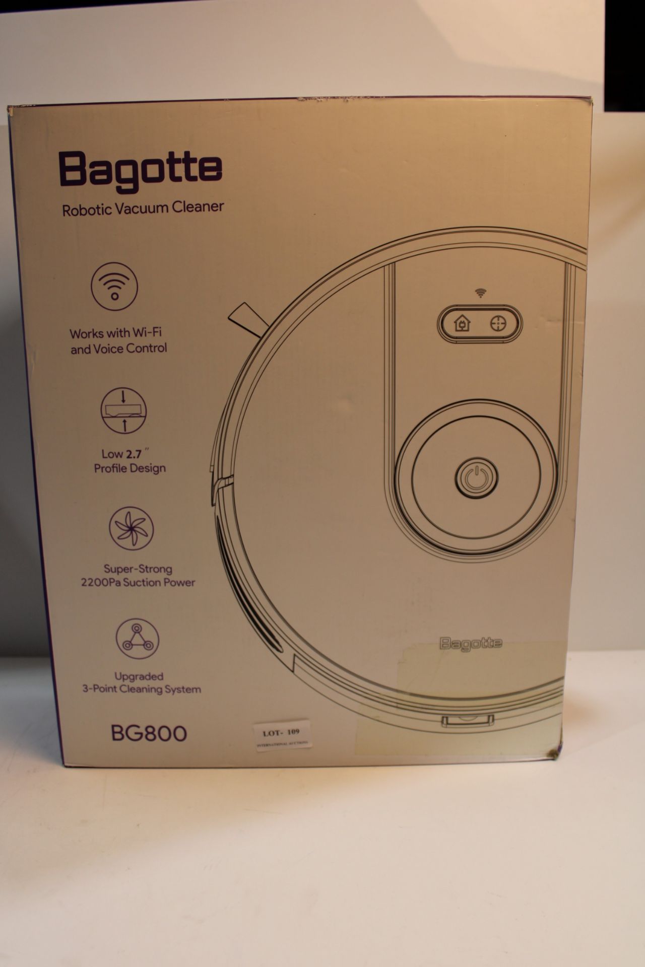 BAGOTTA ROBOTIC VACUUM CLEANER RRP £161Condition ReportAppraisal Available on Request- All Items are