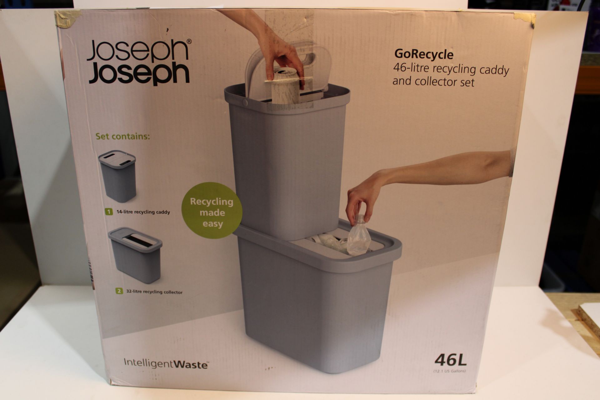 JOSEPH JOSEPH GO RECYCLE 46 LITRE RECYCLING CADDY RRP £45 Condition ReportAppraisal Available on