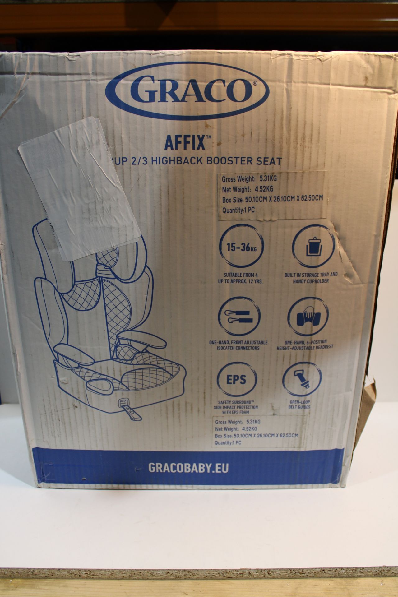 GRACO AFFIX HIGBACK BOOSTER SEAT RRP £48.99Condition ReportAppraisal Available on Request- All Items