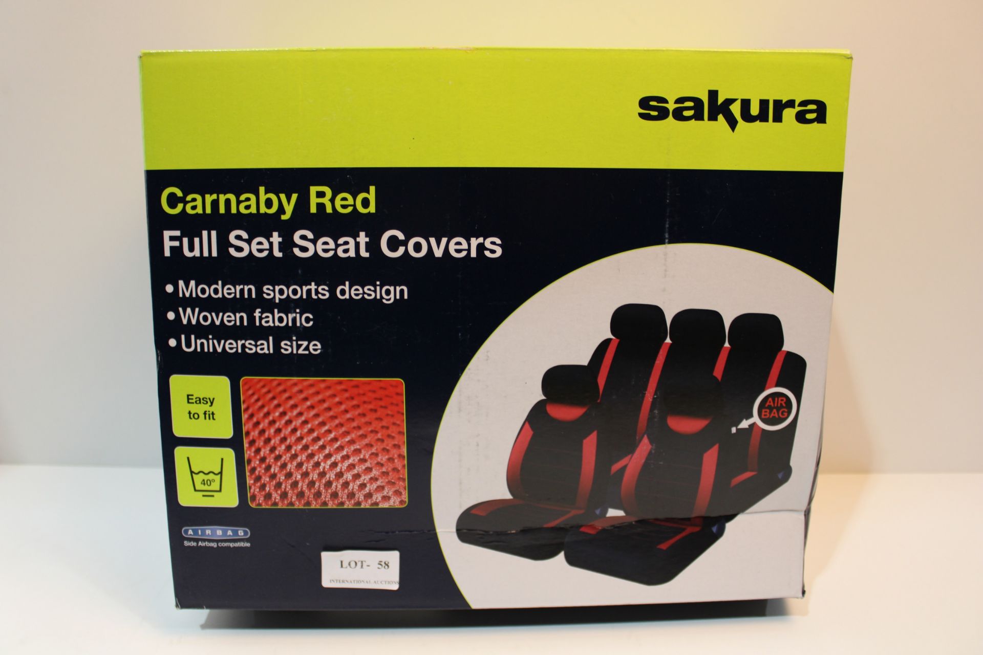 SAKURA CARNABY RED CAR SEAT COVERS RRP £18.99Condition ReportAppraisal Available on Request- All - Image 2 of 2