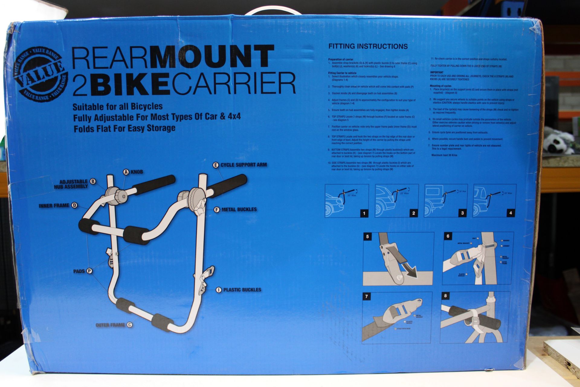 VALUE REARMOUNT 2 BIKE CARRIER RRP £34.99Condition ReportAppraisal Available on Request- All Items - Image 2 of 2