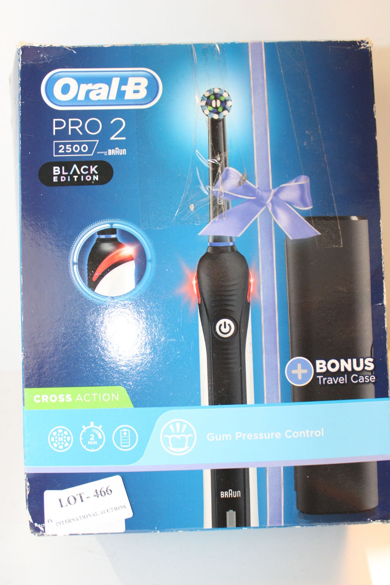 BOXED ORAL B PRO 2 POWERED BY BRAUN 2500 BLACK EDITION TOOTHBRUSH RRP £39.99Condition