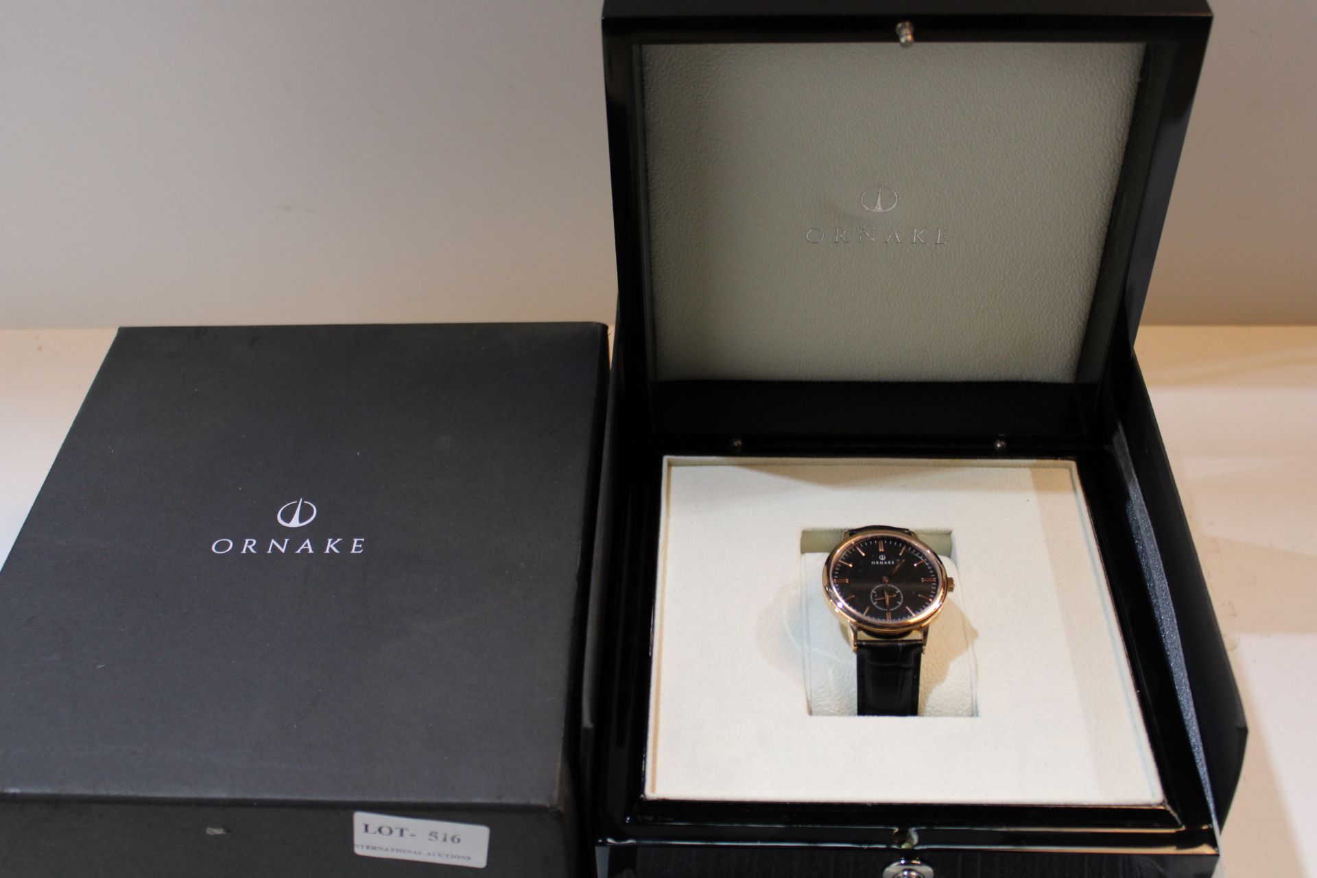 BOXED ORNAKE MENS WRIST WATCH RRP £350.00Condition ReportAppraisal Available on Request- All Items