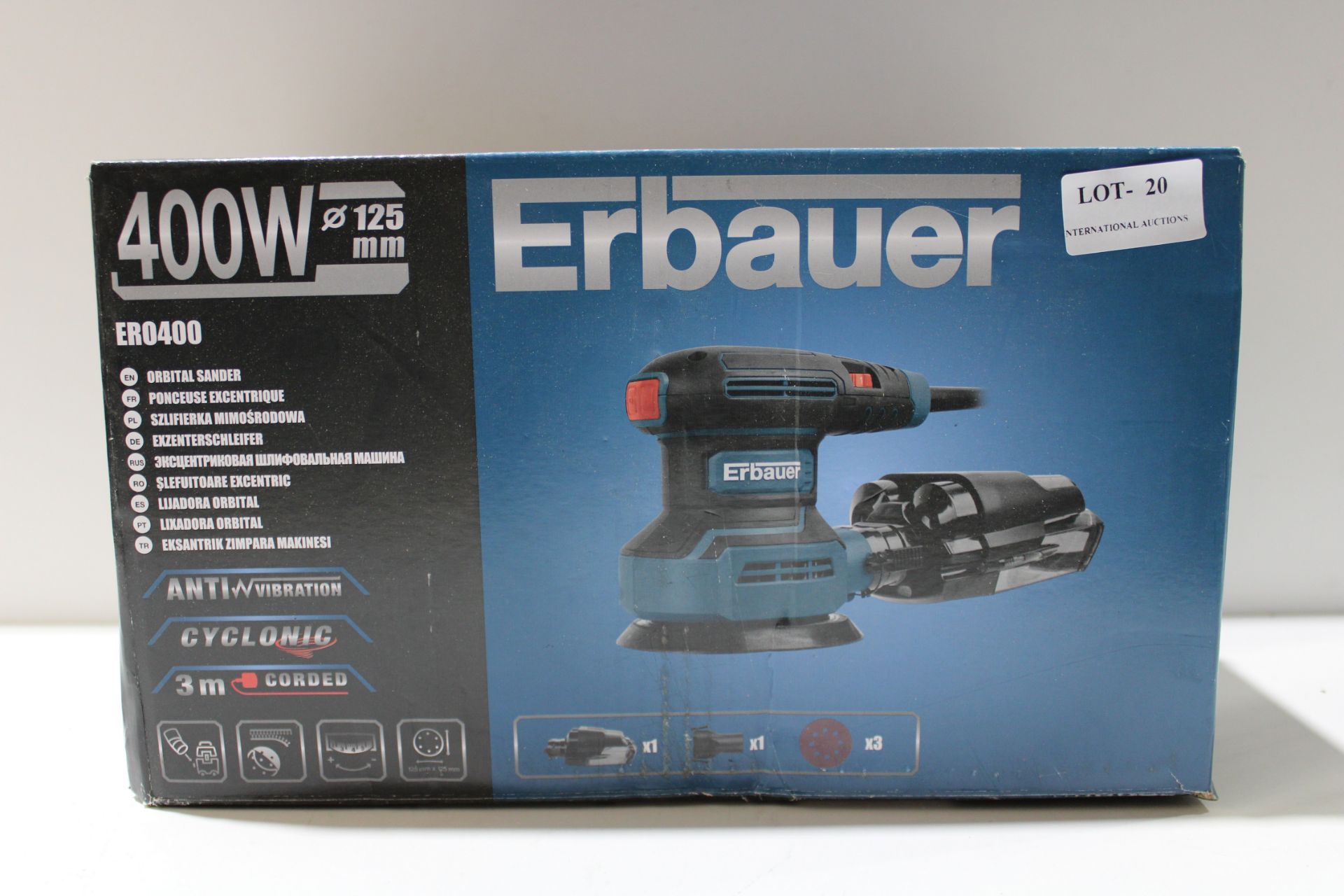 ERBAUER 400W ER0400 ORBITAL SANDER RRP £49.99Condition ReportAppraisal Available on Request- All - Image 2 of 2