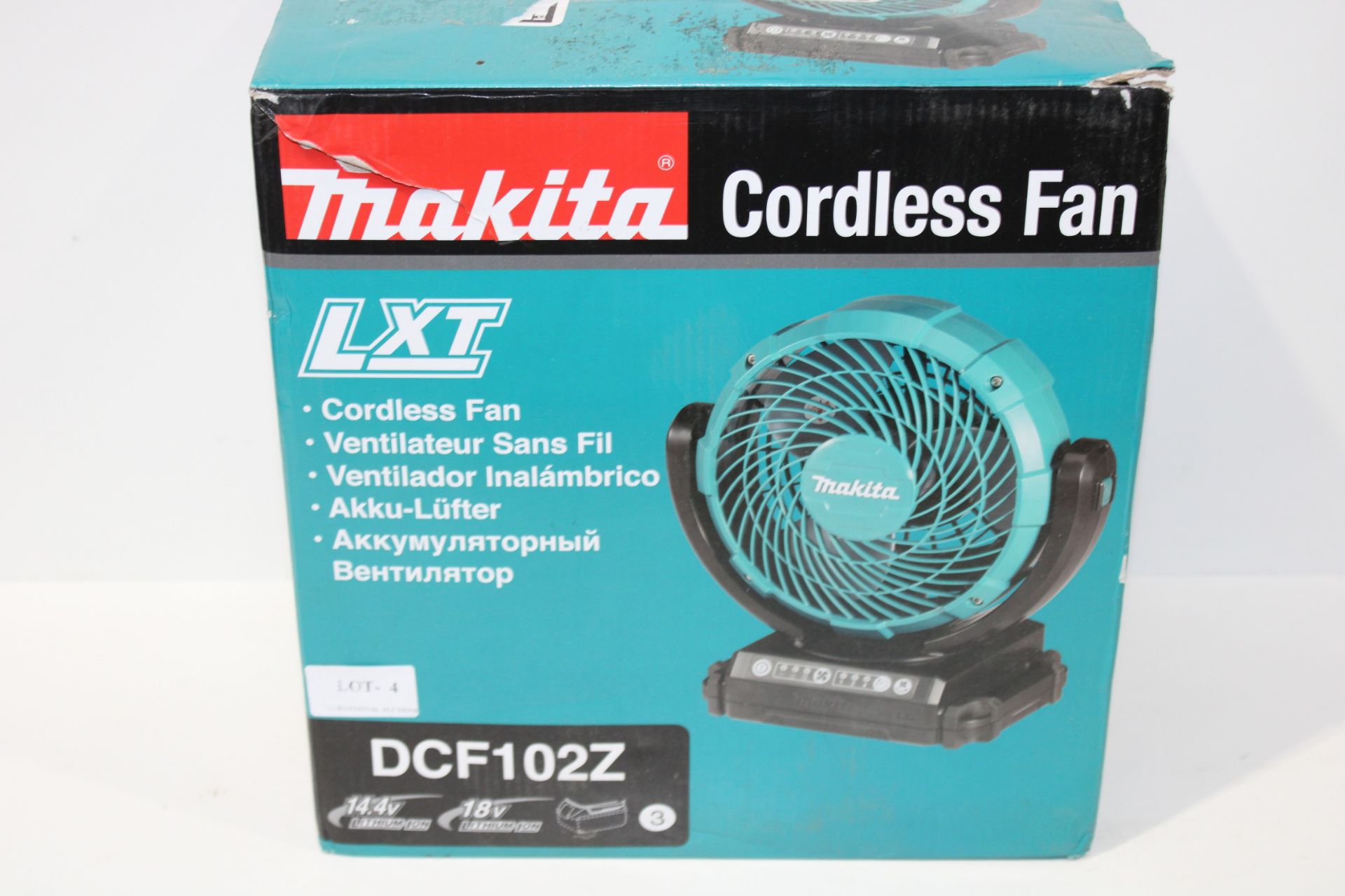 BOXED MAKITA CORDLESS FAN LXT MODEL: DCF102Z RRP £55.00Condition ReportAppraisal Available on