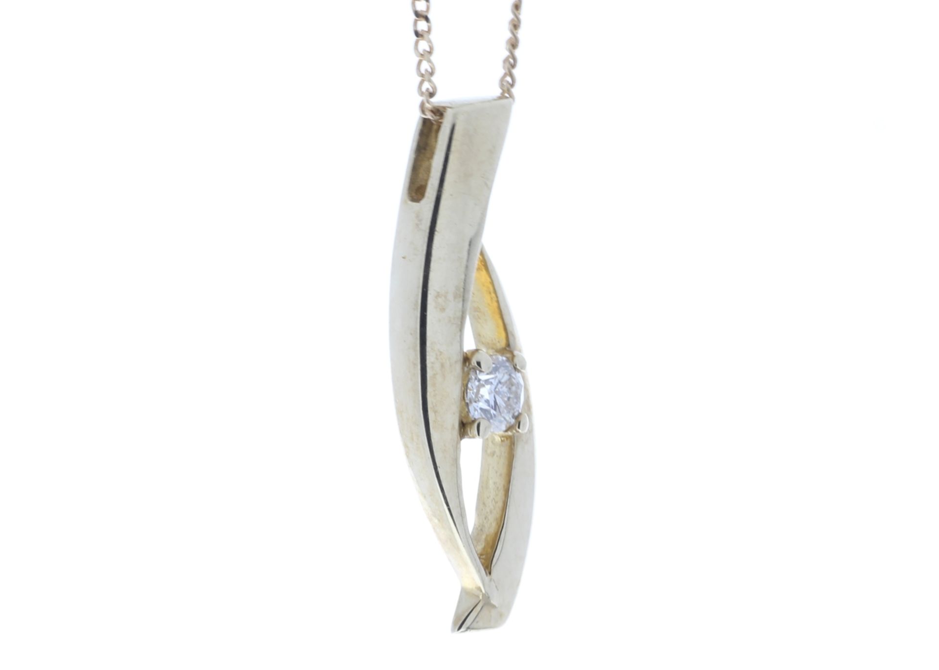 9ct Single Stone Claw Set Diamond Pendant 0.18 Carats - Valued by GIE £2,045.00 - A round - Image 2 of 5