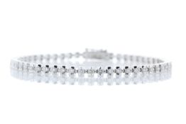 18ct White Gold Tennis Diamond Bracelet 1.82 Carats - Valued by GIE £20,345.00 - Fifty five round