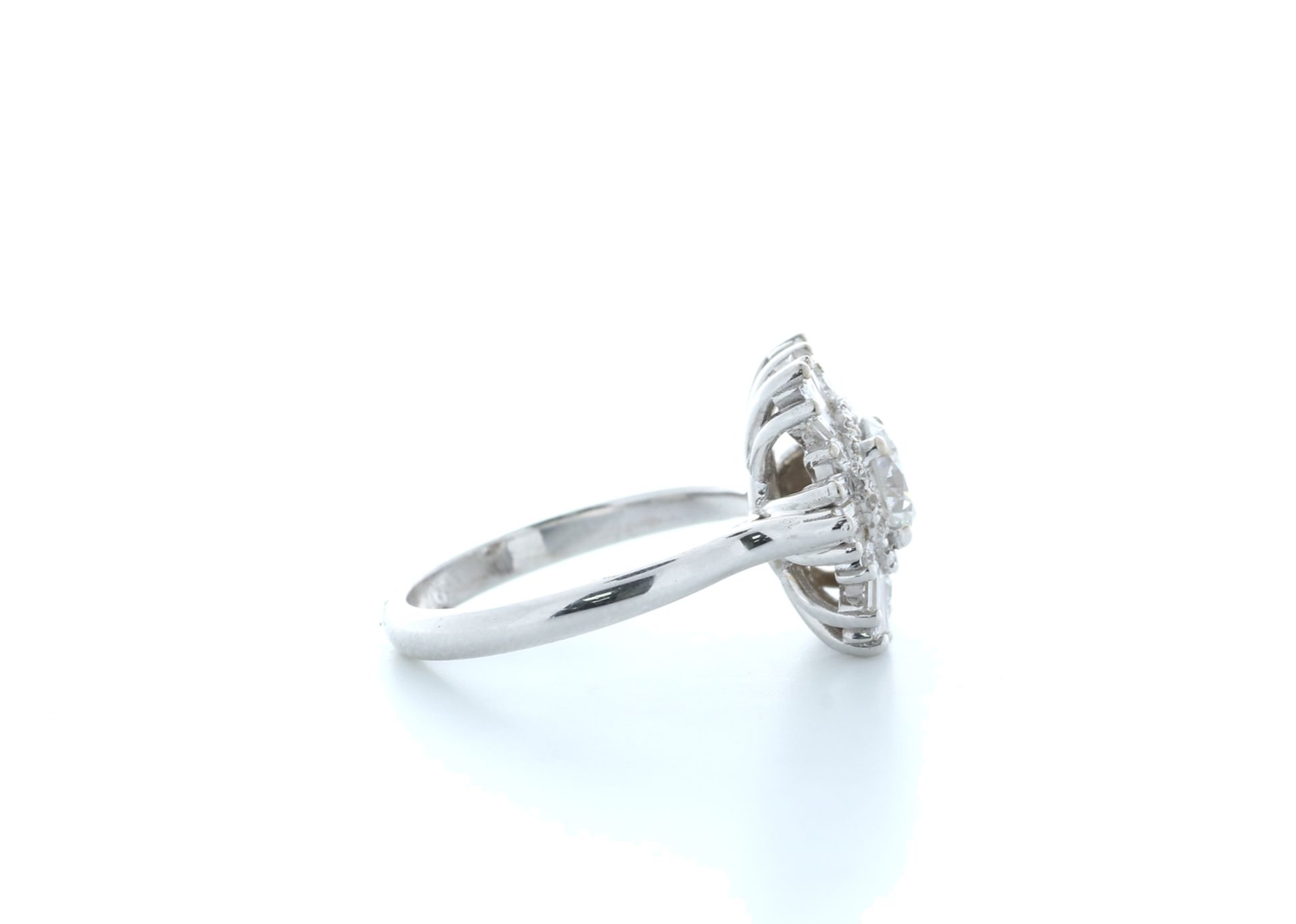 18ct White Gold Round Cluster Claw Set Diamond Ring 1.58 (0.77) Carats - Valued by IDI £8,750.00 - - Image 4 of 5