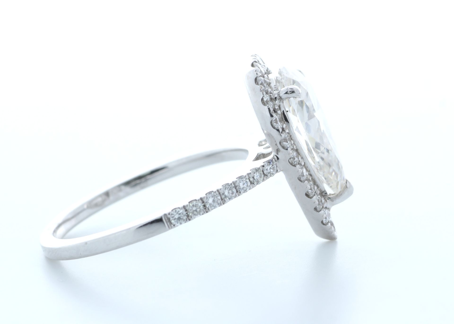 18ct White Gold Single Stone With Halo Setting Ring (2.04) 2.54 Carats - Valued by IDI £48,000. - Image 4 of 5