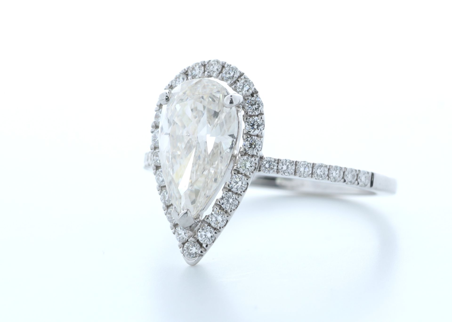 18ct White Gold Single Stone With Halo Setting Ring (2.04) 2.54 Carats - Valued by IDI £48,000. - Image 2 of 5