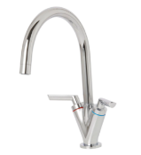 COOKE&LEWIS TREUR TWIN LEVER KITCHEN MIXER TAP RRP £55Condition ReportAppraisal Available on