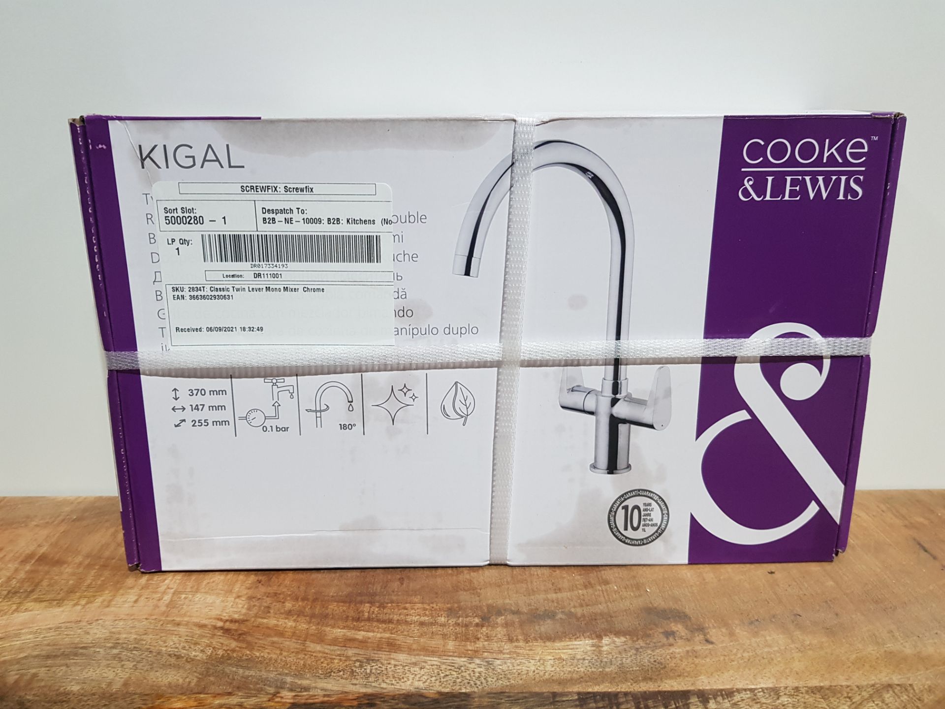 COOKE&LEWIS KIGAL TWIN LEVER TAP RRP £72Condition ReportAppraisal Available on Request- All Items