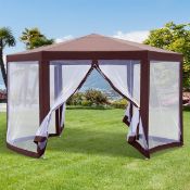 BOXED OUTSUNNY 840-169 HEXAGON GAZEBO RRP £73.99 (AS SEEN IN WAYFAIR)Condition ReportAppraisal