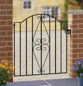 HENLEY HESB SINGLE GATE ZINC PLATED & BLACK POWDER COATED FITS GAP 850-920MM RRP £94.85Condition