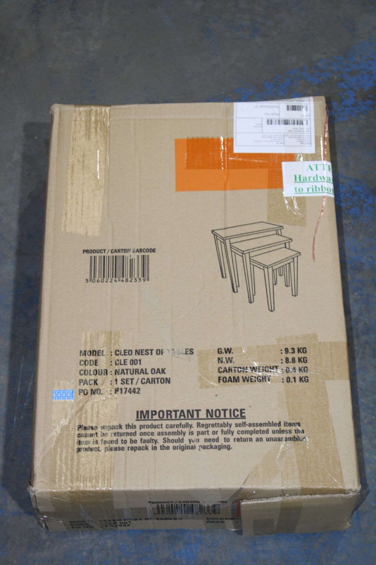 BOXED CLEO NEST OF TABLES NATURAL OAK RRP £139.00 (AS SEEN IN WAYFAIR)Condition ReportAppraisal - Image 2 of 2