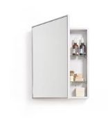 BOXED 550 SLIMLINE CABINET OYSTER WHITE OAK WALL CABINET MATT LAQUER RRP £230.00 (AS SEEN IN