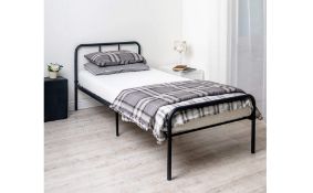 BOXED CURVED SINGLE METAL BED CA789 RRP £35.99 (AS SEEN IN WAYFAIR)Condition ReportAppraisal