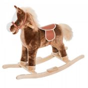 BOXED HOMCOM 330-091 PLUSH ROCKING HORSE BROWN RRP £64.99 (AS SEEN IN WAYFAIR)Condition