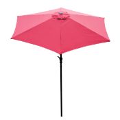 BOXED OUTSUNNY 84D-032WR RED GARDEN PARASOL RRP £38.99 (AS SEEN IN WAYFAIR)Condition ReportAppraisal