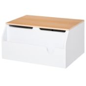 BOXED HOMCOM 311-020 KIDS WOODEN TOY STORAGE CHEST RRP £49.99 (AS SEEN IN WAYFAIR)Condition