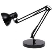 BOXED WHITE ARCHITECT LAMP WITH DOUBLE ARTICULATED ARM BY ALBA RRP £29.99 (AS SEEN IN WAYFAIR)
