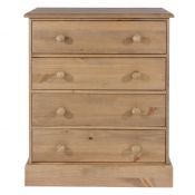 BOXED 4 DRAWER CHEST ANTIQUE WAX WNSW103 RRP £155.00 (AS SEEN IN WAYFAIR)Condition ReportAppraisal