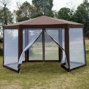 BOXED OUTSUNNY 840-169 HEXAGON GAZEBO RRP £73.99 (AS SEEN IN WAYFAIR)Condition ReportAppraisal