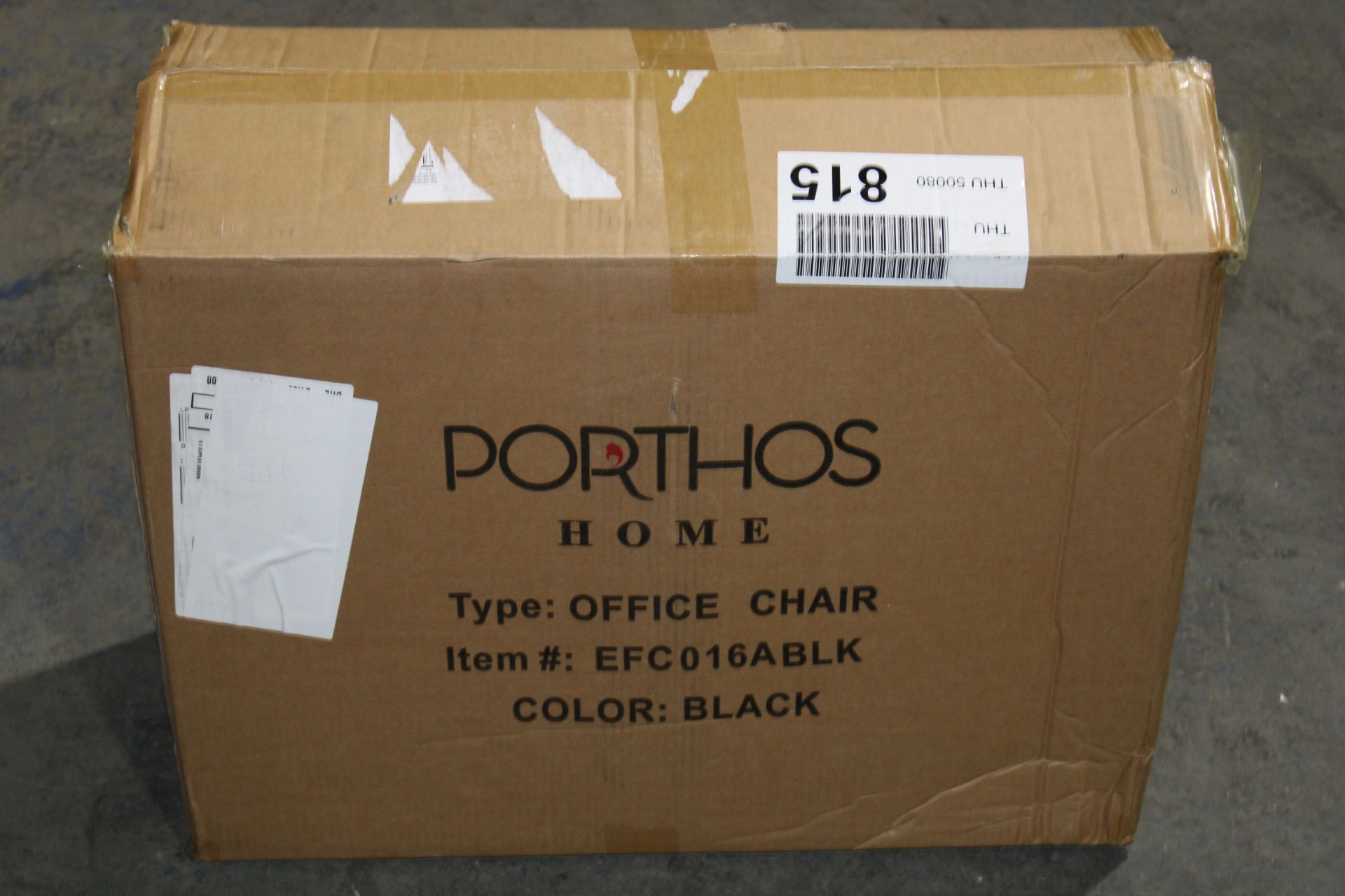 BOXED PORTRHOS HOME OFFICE CHAIR ITEM# EFC016A COLOR: BLACK RRP £94.99 (AS SEEN IN WAYFAIR)Condition - Image 2 of 2