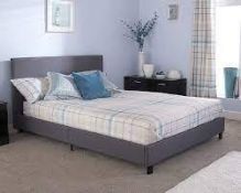 BOXED GFW THE FURNITURE WAREHOUSE BED IN A BOX 120CM GREY FLB120GRY RRP £149.00 (AS SEEN IN