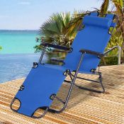 BOXED OUTSUNNY 84B-043BU LOUNGER OXFORD BLUE RRP £57.59 (AS SEEN IN WAYFAIR)Condition