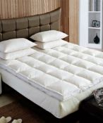 BOXED SNUG CITY DUAL LAYER MATTRESS TOPPER 122 X 190CM SMALL DOUBLE RRP £64.99 (AS SEEN IN WAYFAIR)