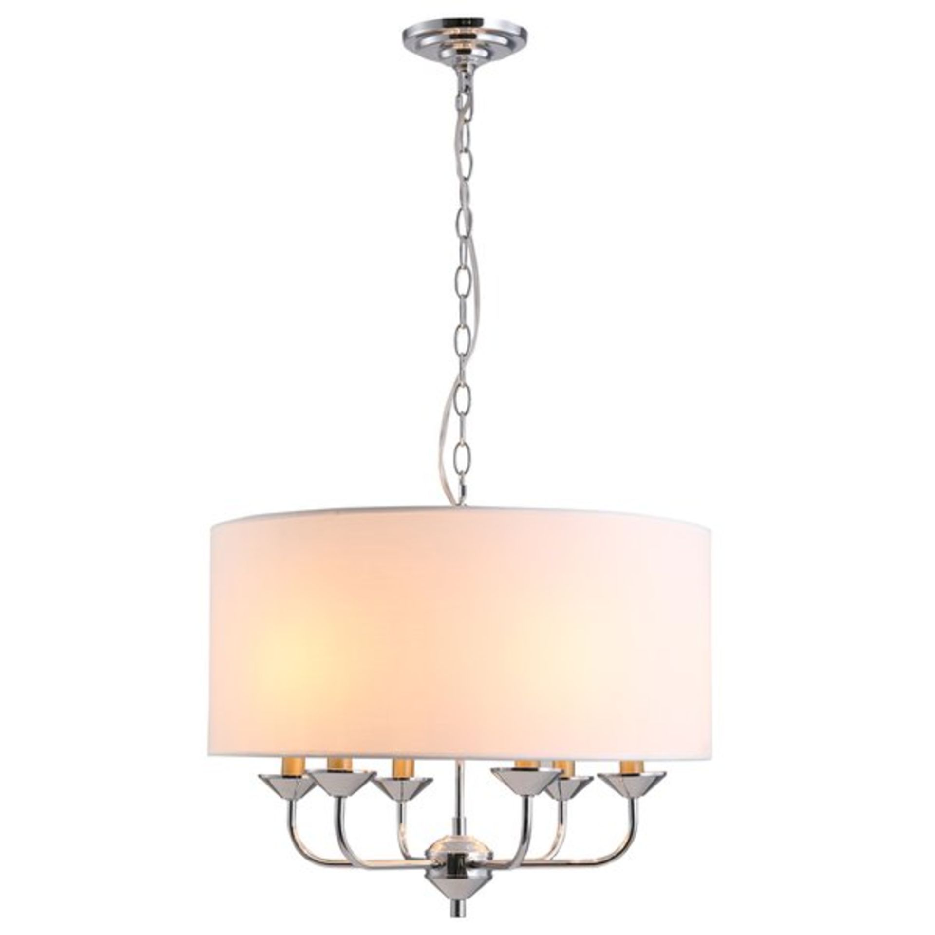 BOXED HOMCOM B31-245V 70 MODERN CHANDELIER FABRIC PENDANT CEILING LIGHT RRP £57.89 (AS SEEN IN