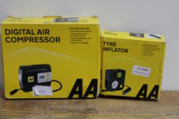 X 2 AA ITEMS TO INCLUDE DIGITAL AIR COMPRESSOR & TYER INFLATOR Condition ReportAppraisal Available