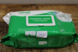 X 1 PACK CLINELL UNIVERSAL WIPES RRP £8Condition ReportAppraisal Available on Request- All Items are