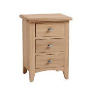 BRITISH DESIGN GAO 3 DRAWER BEDSIDE TABLE RRP £55Condition ReportAppraisal Available on Request- All
