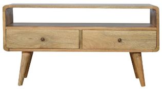 SOLID HARD WOOD MEDIA UNIT IN712 RRP £164 Condition ReportAppraisal Available on Request- All