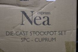 NEA DIE-CAST STOCKPOT SET 5PIECE CUPRUM RRP £99.99 - COLOUR UNKNOWNCondition ReportAppraisal