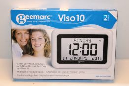 GEEMARC VISO 10 â€“ EXTRA LARGE, EASY READ ATOMIC RADIO CONTROLLED CLOCK. IDEAL FOR PEOPLE LIVING