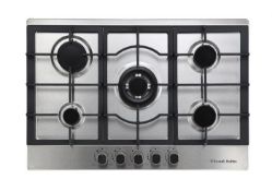 BOXED RUSSELL HOBBS 75CM WIDE 5 BURNER GAS HOB MODEL: RH75GH602DS RRP £239.00Condition