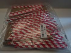 Red and White Swirl Stripe Paper Drinking Straws for Party Decorations 100 Box Â£6.99Condition