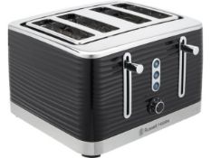 Russell Hobbs 24381 Inspire High Gloss Plastic Four Slice Toaster, Black Â£39.99Condition