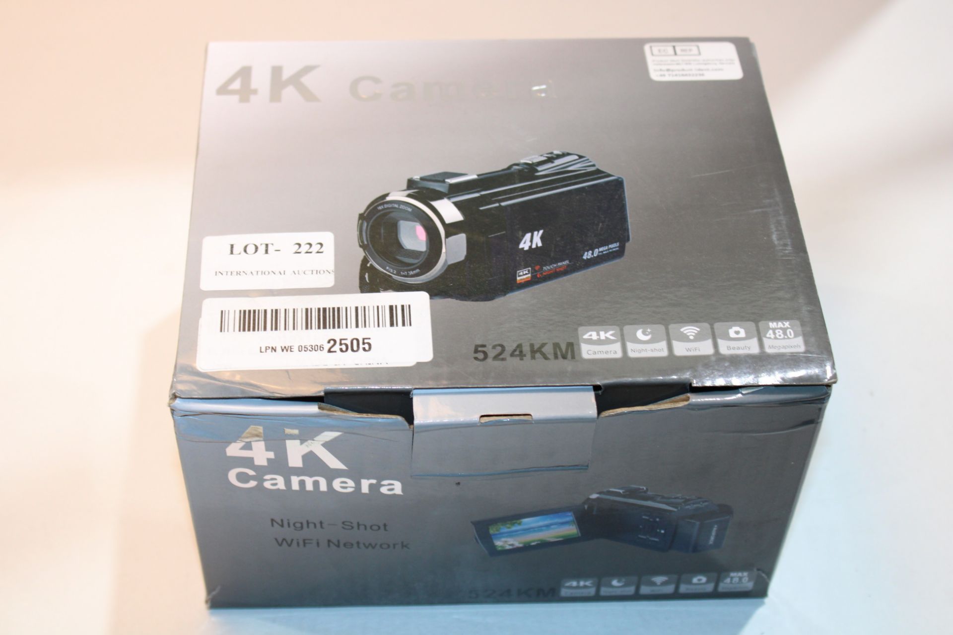 4K Video Camera Camcorder Ultra HD 48MP WiFi IR Night Vision Vlogging Camera for 3" IPS Touch Screen