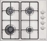 BOXED RUSSELL HOBBS 60CM STAINLESS STEEL GAS HOB RRP £69.97Condition ReportAppraisal Available on