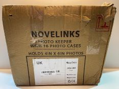 Novelinks Photo Case 4" x 6" Photo Box Storage - 16 Inner Photo Keeper Photo Organizer Cases