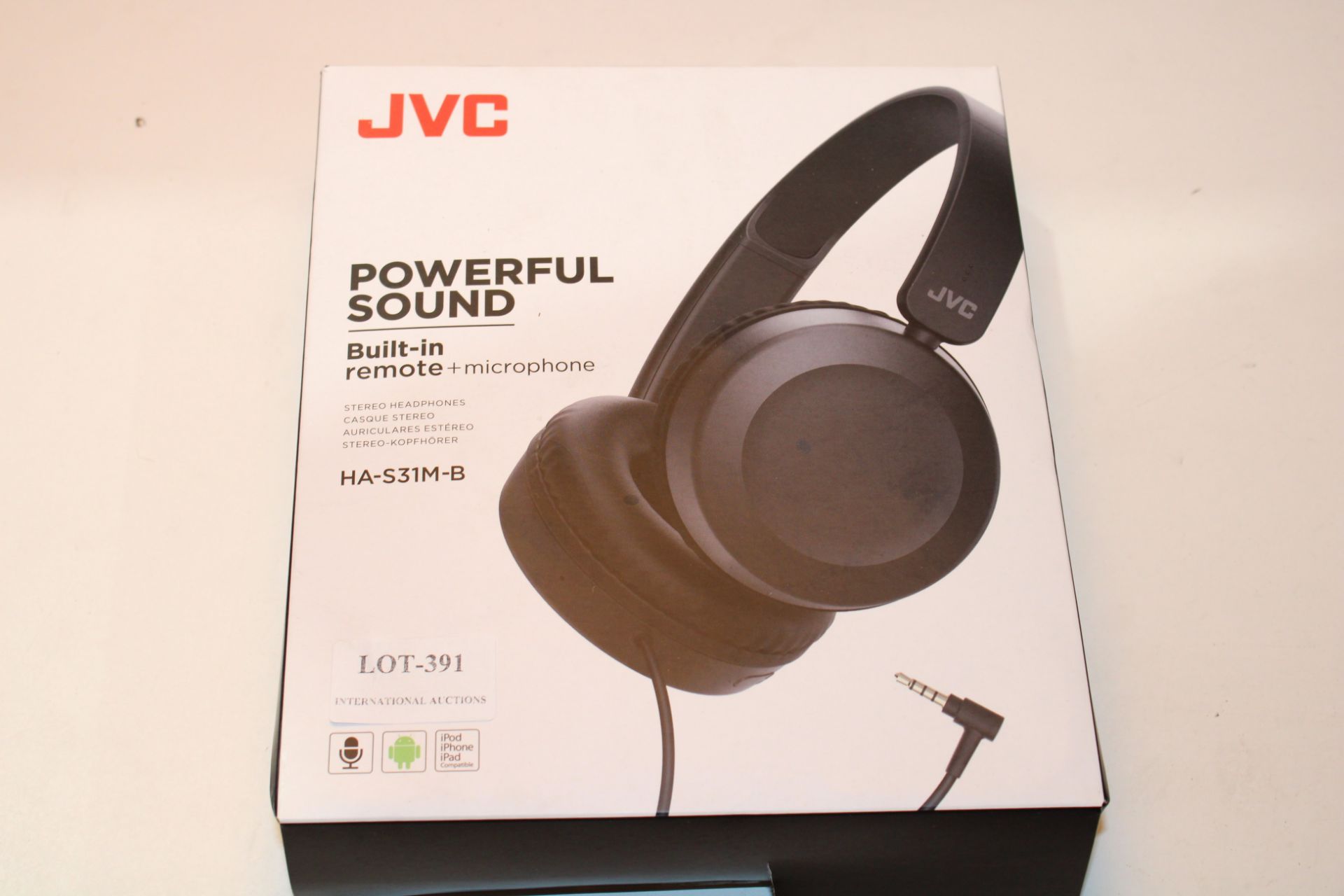 JVC Foldable Lightweight HA-S31M On-Ear Headphones with Built-In Remote, Microphone and Call