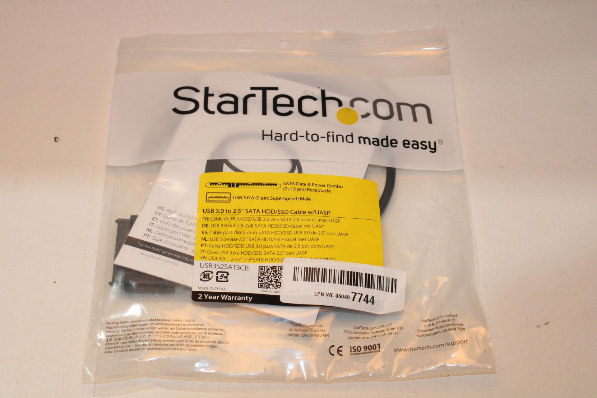 StarTech.com SATA to USB Cable - USB 3.0 to 2.5â€ SATA III Hard Drive Adapter - External