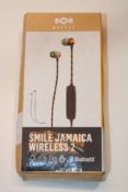 House of Marley Smile Jamaica Wireless 2 In-Ear Headphones - Noise Isolating Bluetooth Earphones,