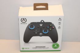 PowerA Enhanced Wired Controller for Xbox - Blue Hint, Gamepad, Wired Video Game Controller,