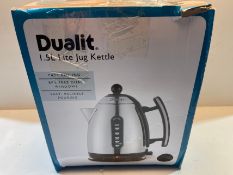 Dualit Lite Kettle - 1.5L Jug Kettle - Polished with Black Trim, High Gloss Finish - Fast Boiling